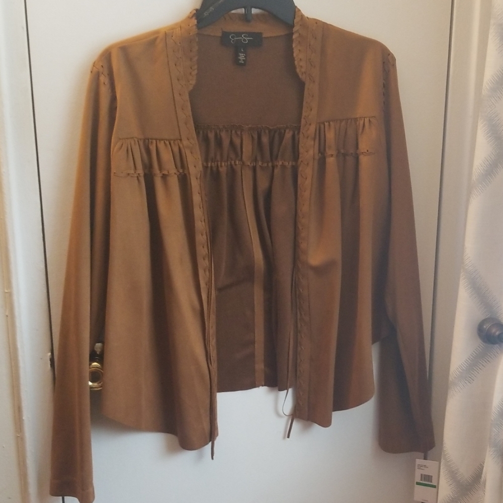 Boho Fashion Nutmeg Faux Suede Jacket